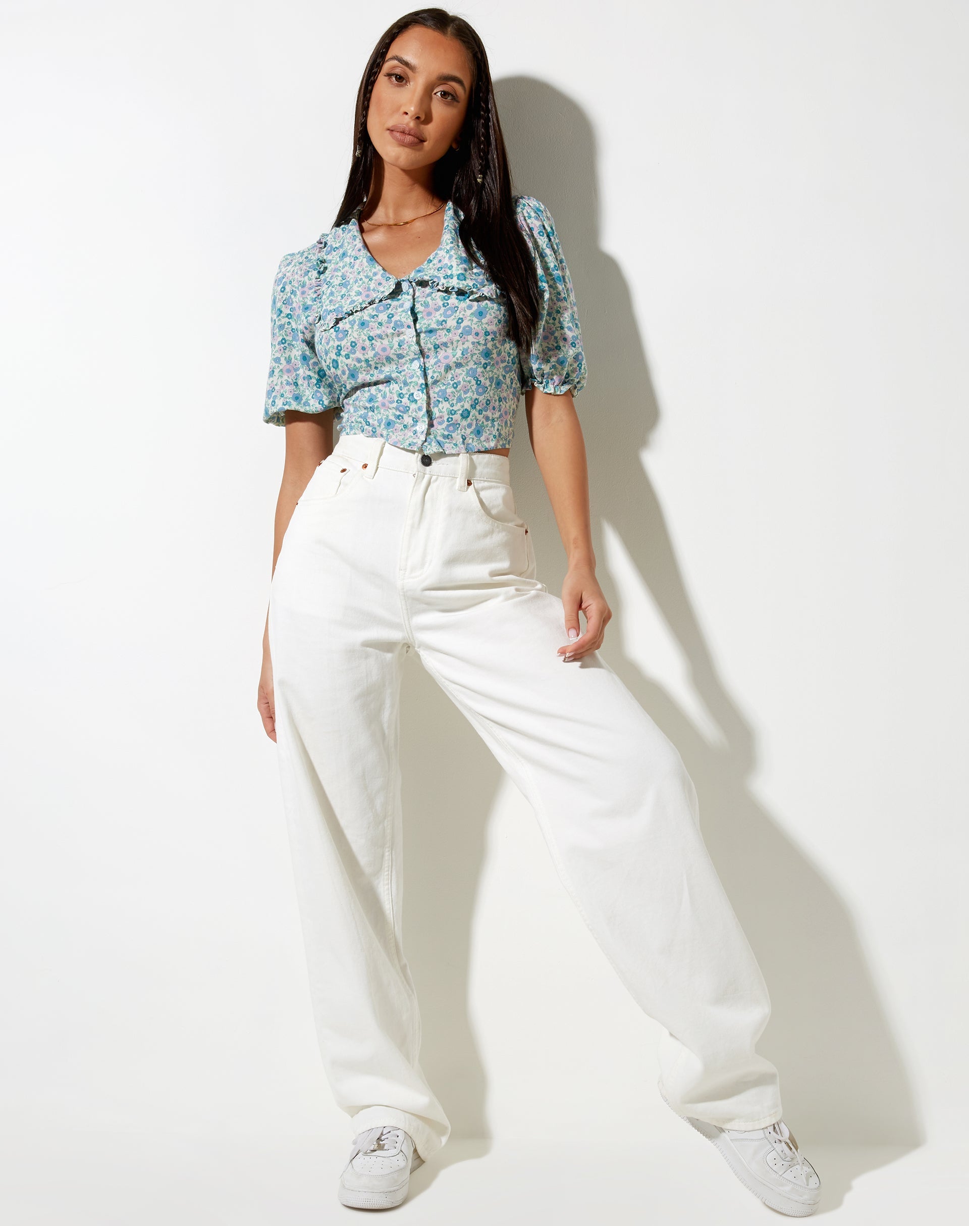 Afbeelding van Tucci Top in Flower Power Blauw