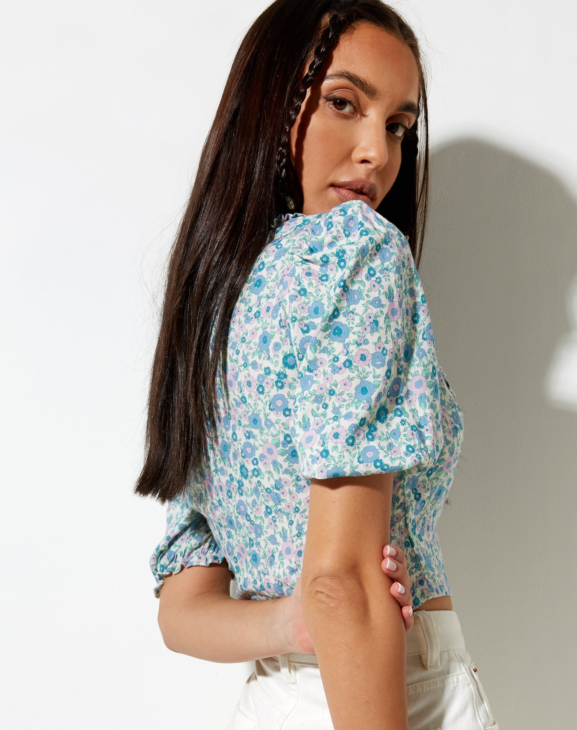 Afbeelding van Tucci Top in Flower Power Blauw