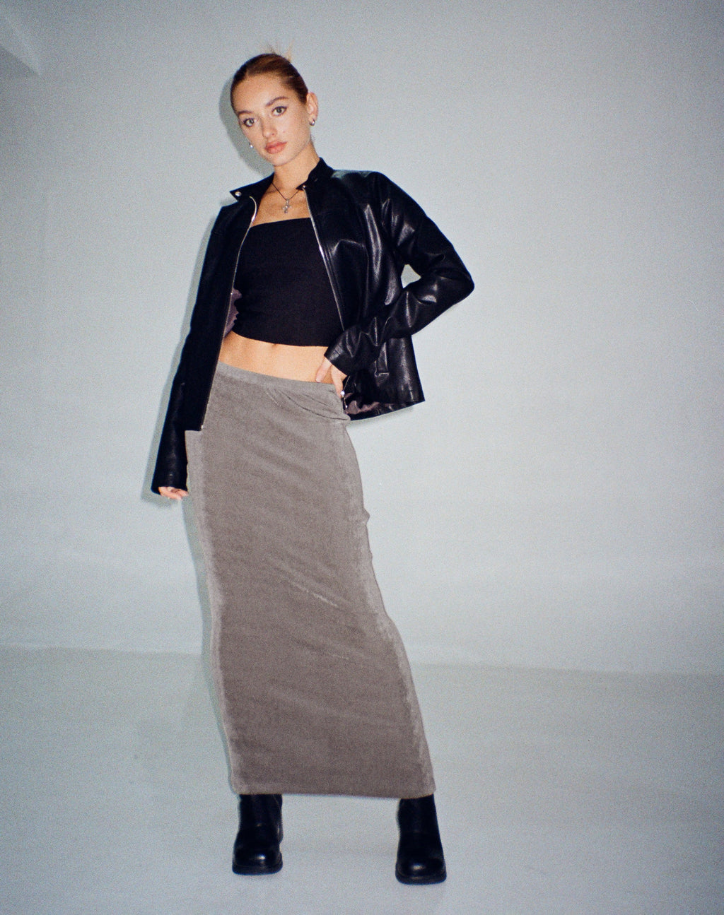 Tulus Maxi rok in Houtskool