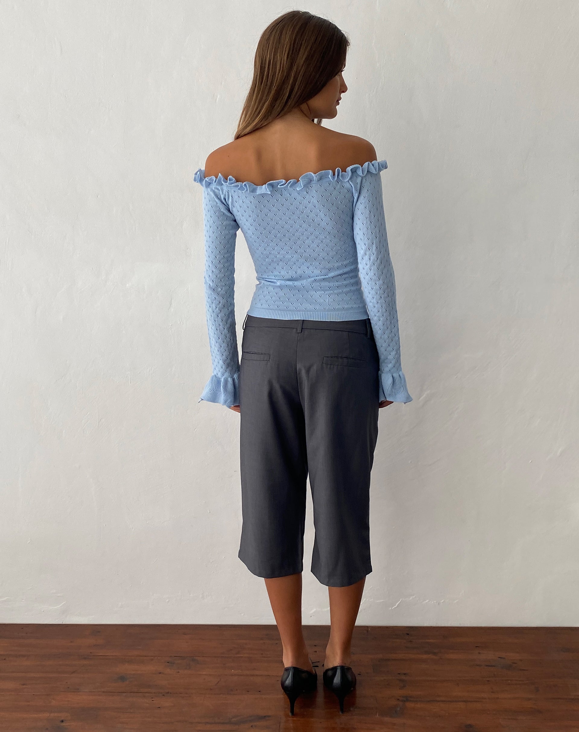 Afbeelding van Tuni Capri Broek in Getailleerd Grijs