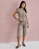 Afbeelding van Tunian Capri-broek in Tailoring Light Taupe