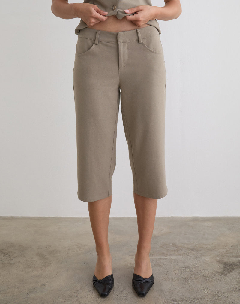 Afbeelding van Tunian Capri-broek in Tailoring Light Taupe