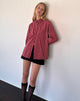 Afbeelding van Turner Oversized Shirt in Maroon Stripe
