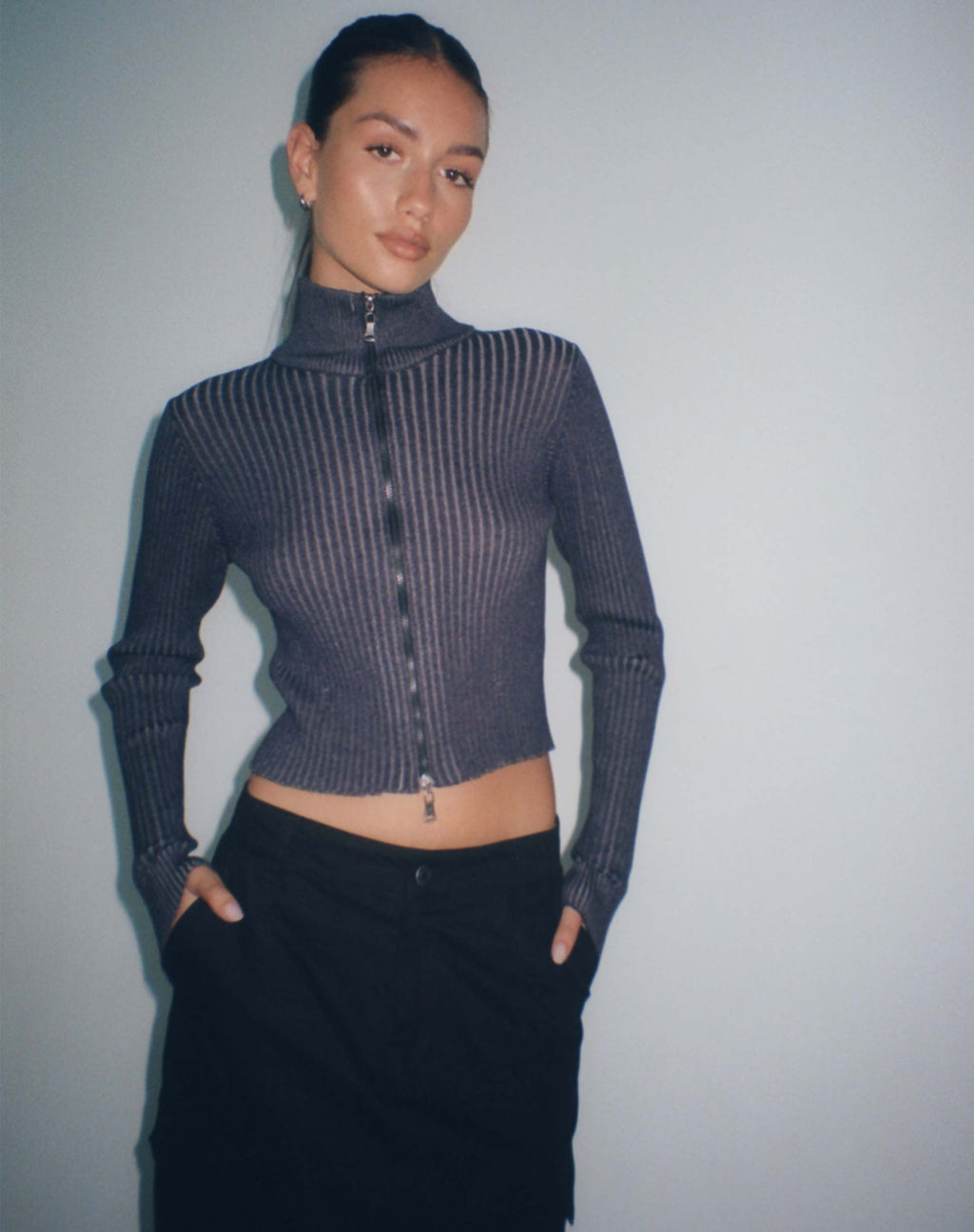 Tuzifa Cropped Trui in Navy