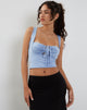 Afbeelding van Ulani Crop Top in Korenbloemblauw