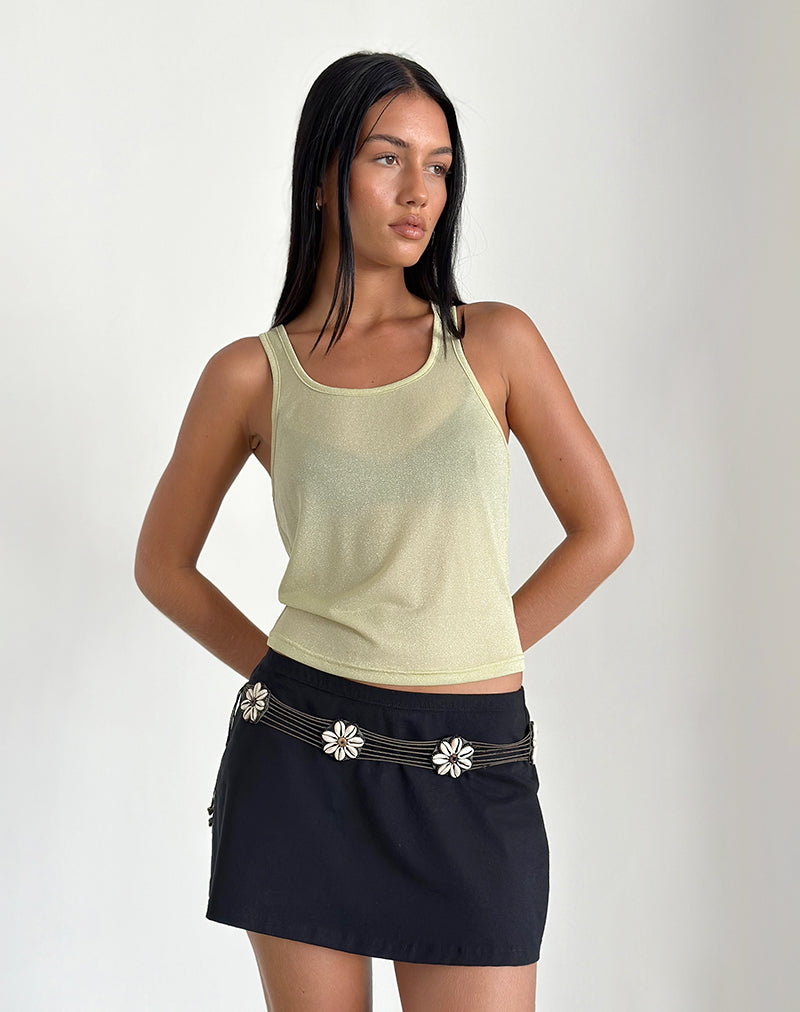 Afbeelding van Umika Vest Top in Gele Glinstering