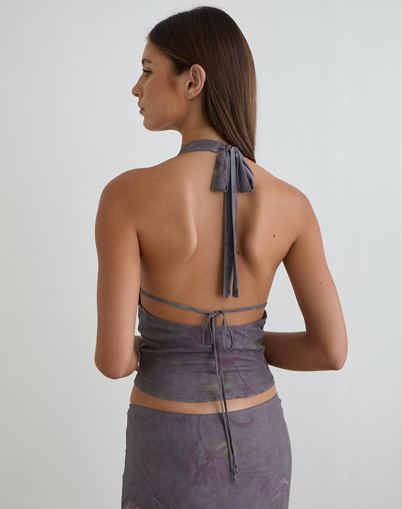 Afbeelding van Valila Top in Flare Flower Purple