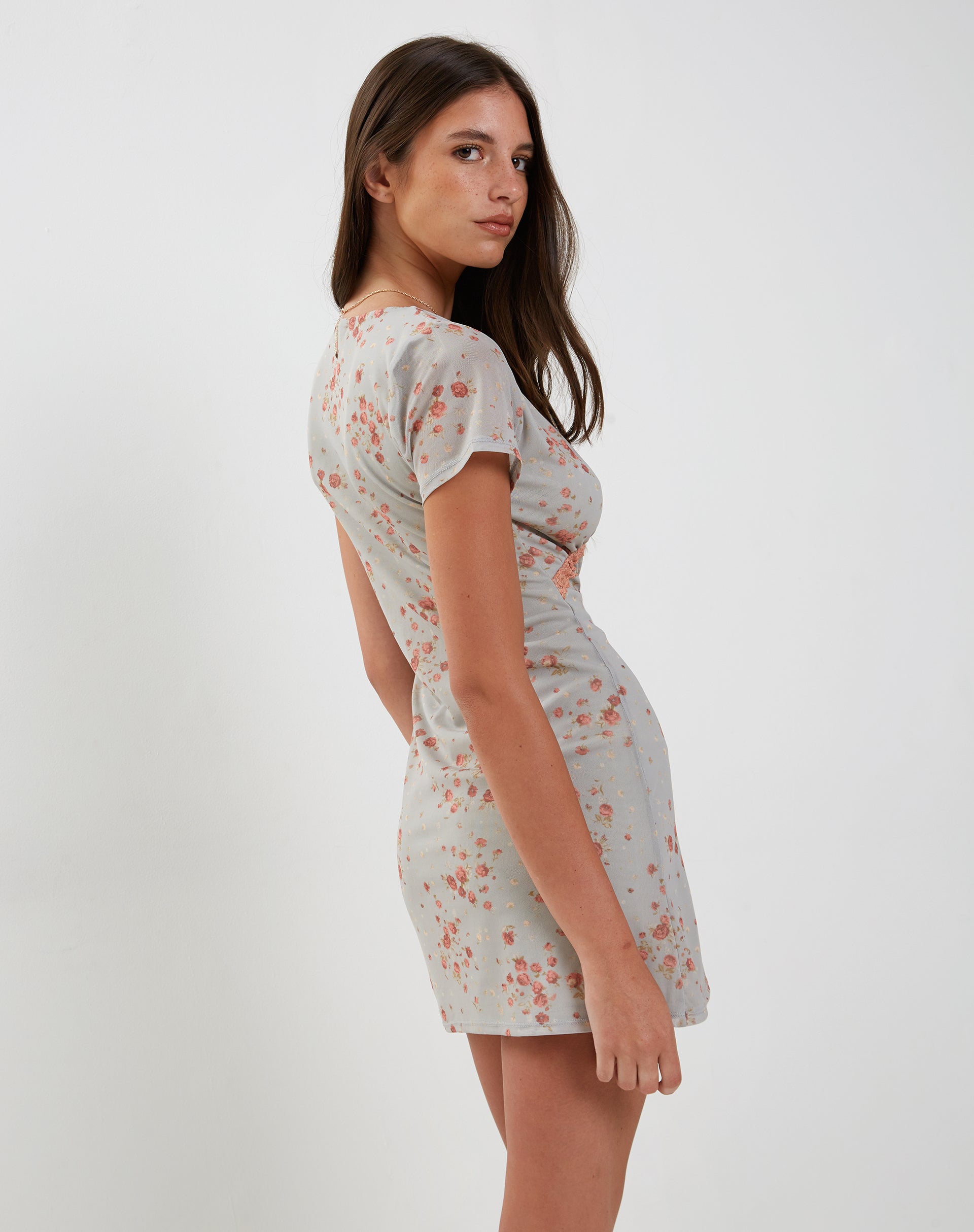 Afbeelding van Vania Mini Dress in Ditsy Rose Cluster