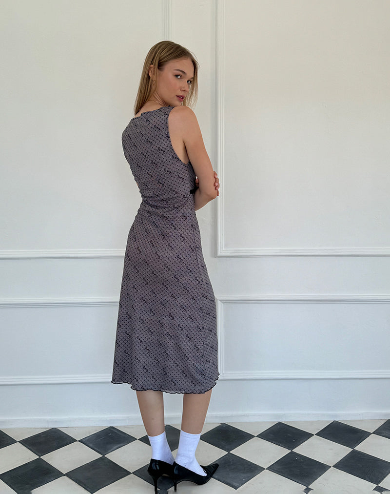Afbeelding van Vasida Mesh Midi Dress in Hartenvrouw