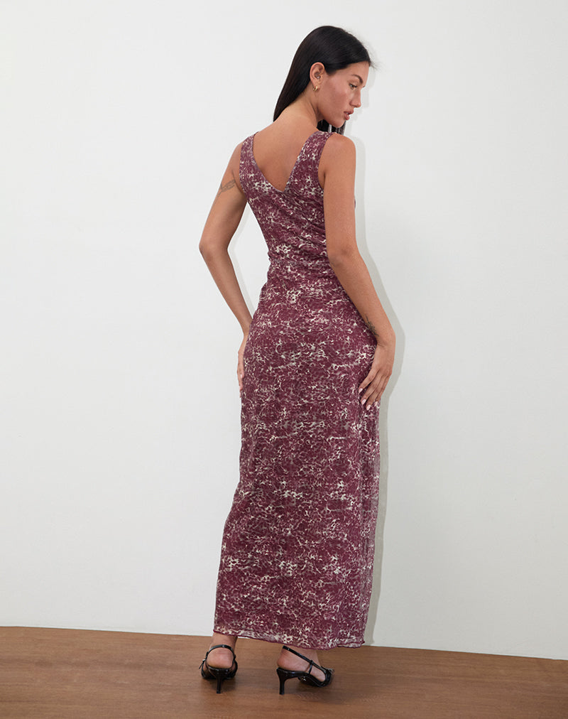 Afbeelding van Vatika Maxi Dress in Abstract Leo Spot