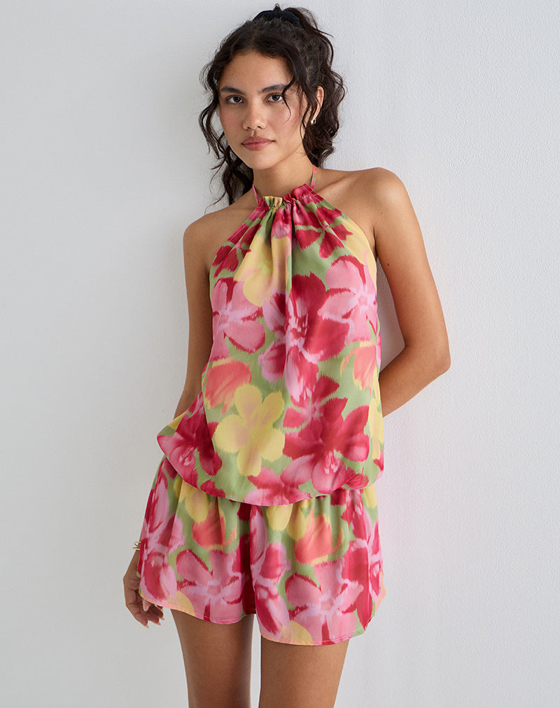 Veloria Mini Dress in gedurfde Multi Colour Floral