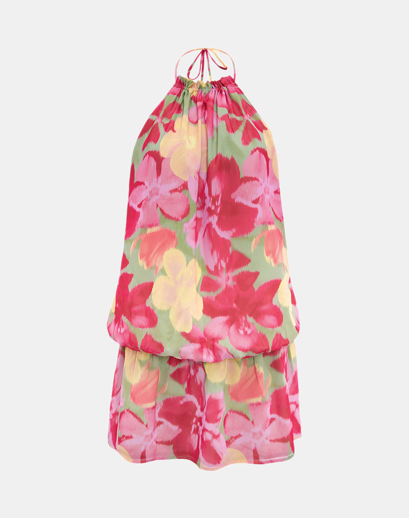 Veloria Mini Dress in gedurfde Multi Colour Floral