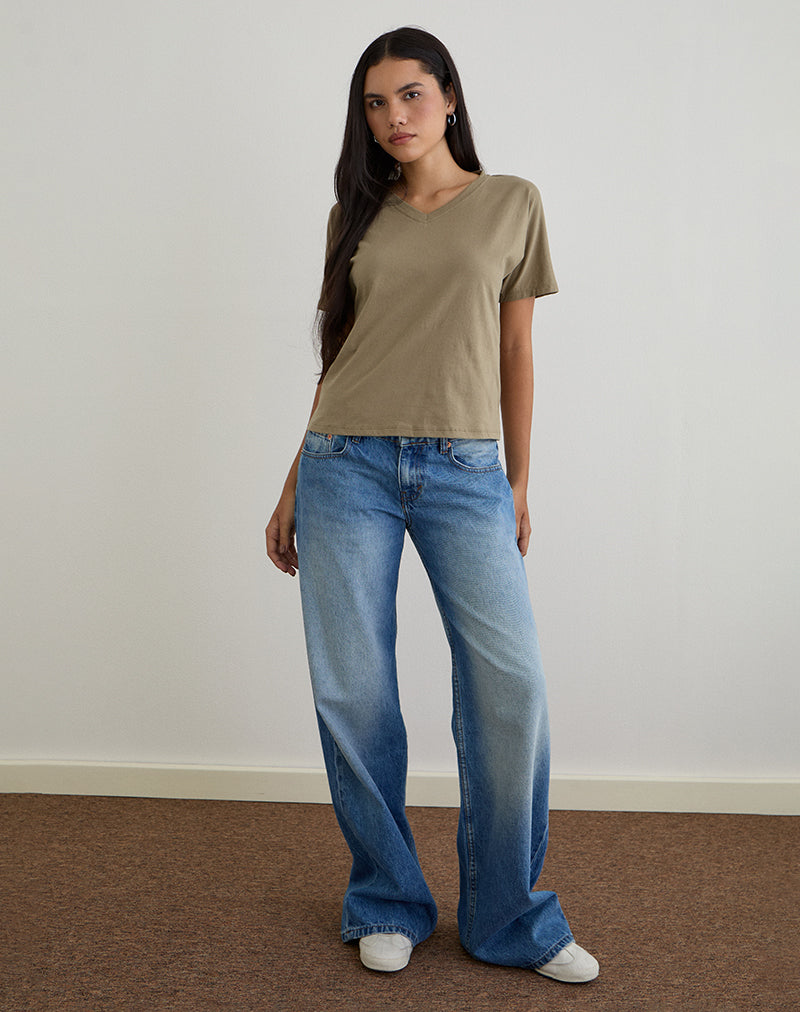 Afbeelding van Viman Top in Jersey Khaki