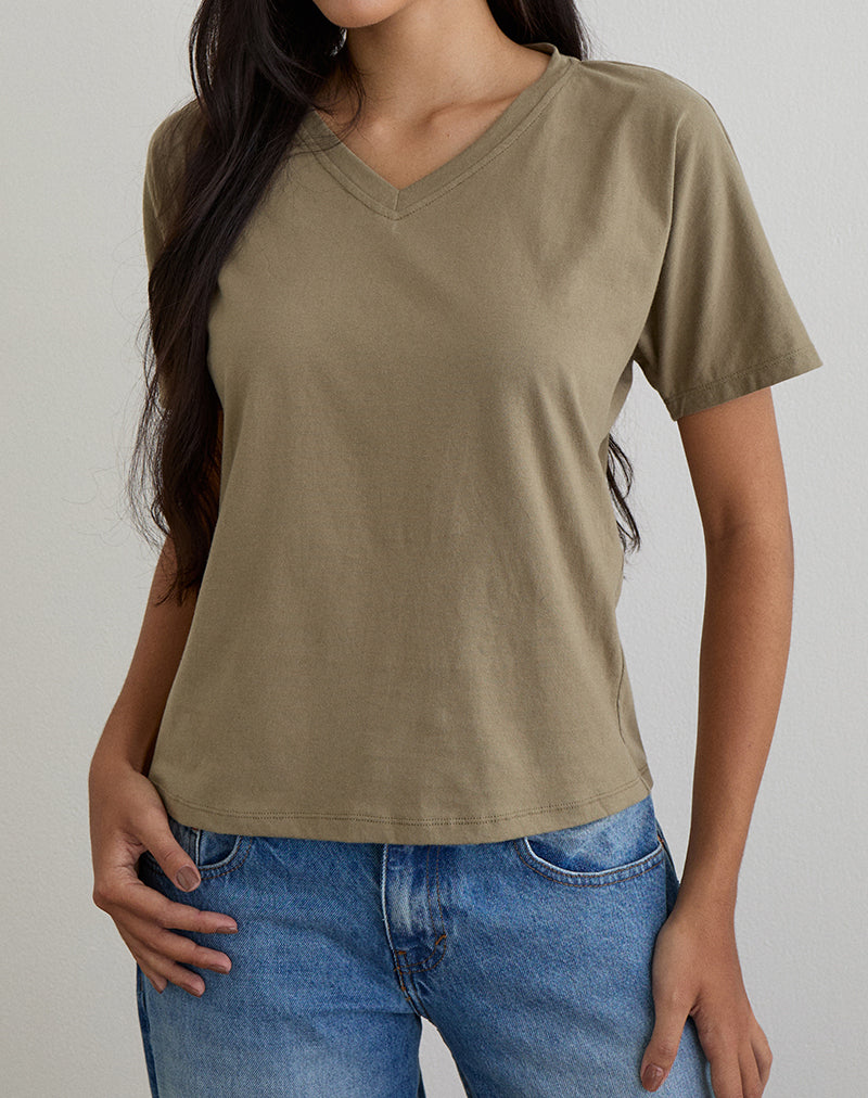 Afbeelding van Viman Top in Jersey Khaki