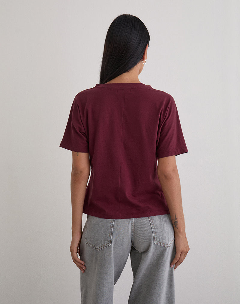 Afbeelding van Viman Top in Jersey Maroon