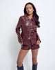 Afbeelding van Vincent Fitted Jacket in PU Bourgondië