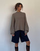 Afbeelding van Viola Oversized Gebreide Trui in Licht Olijf