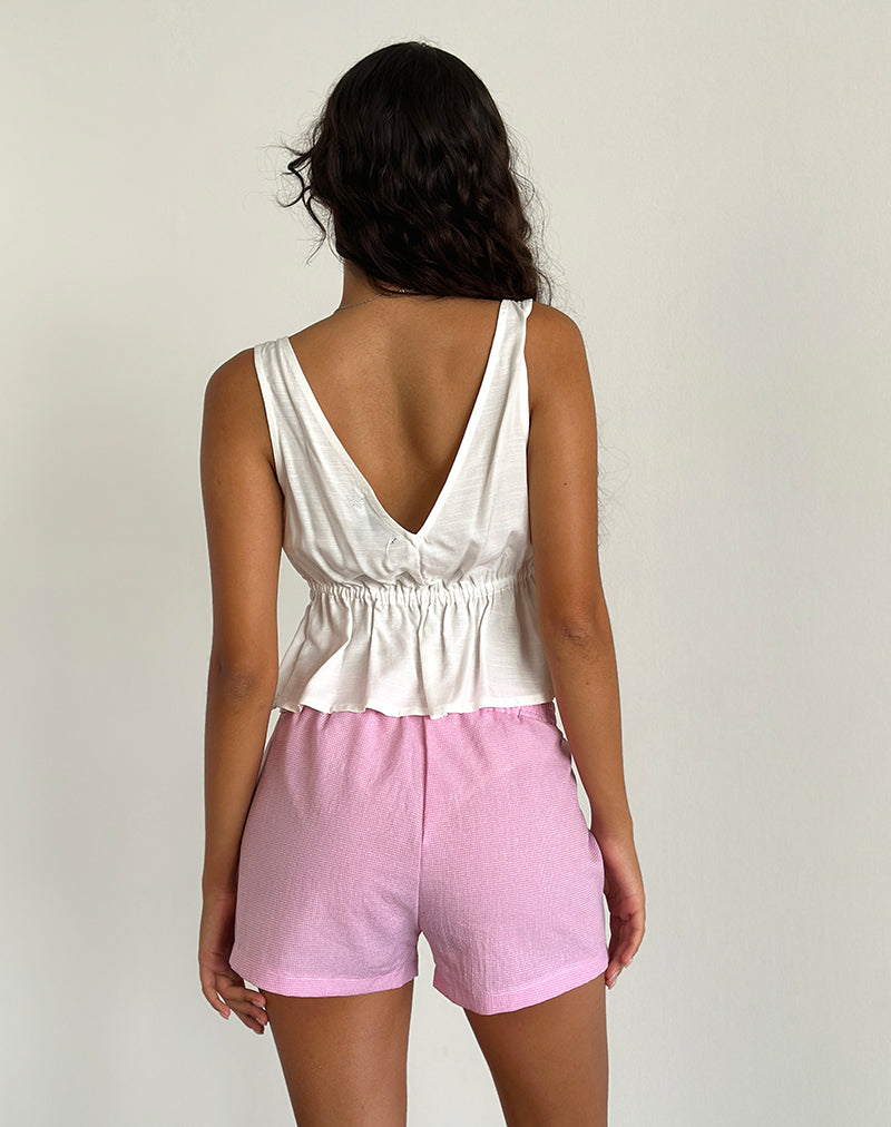 Afbeelding van Voir Shorts in Poplin Gingham Roze
