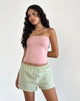 Afbeelding van Voir Short in Popeline Gingham Geel en Blauw