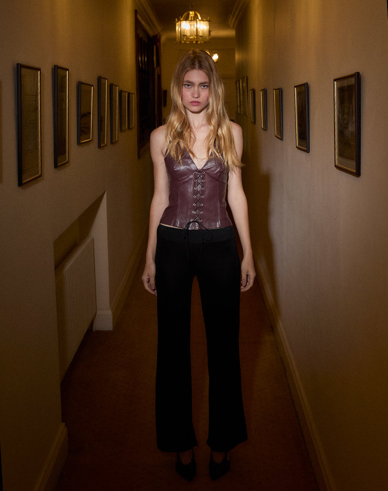 Afbeelding van Wahya Kanten Halter Top in PU Plum