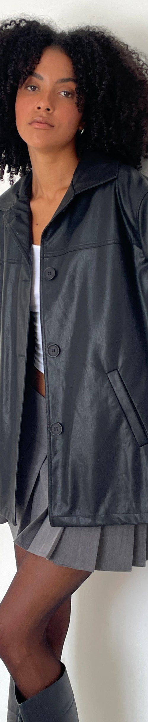 Afbeelding van Walta Jacket in PU Zwart
