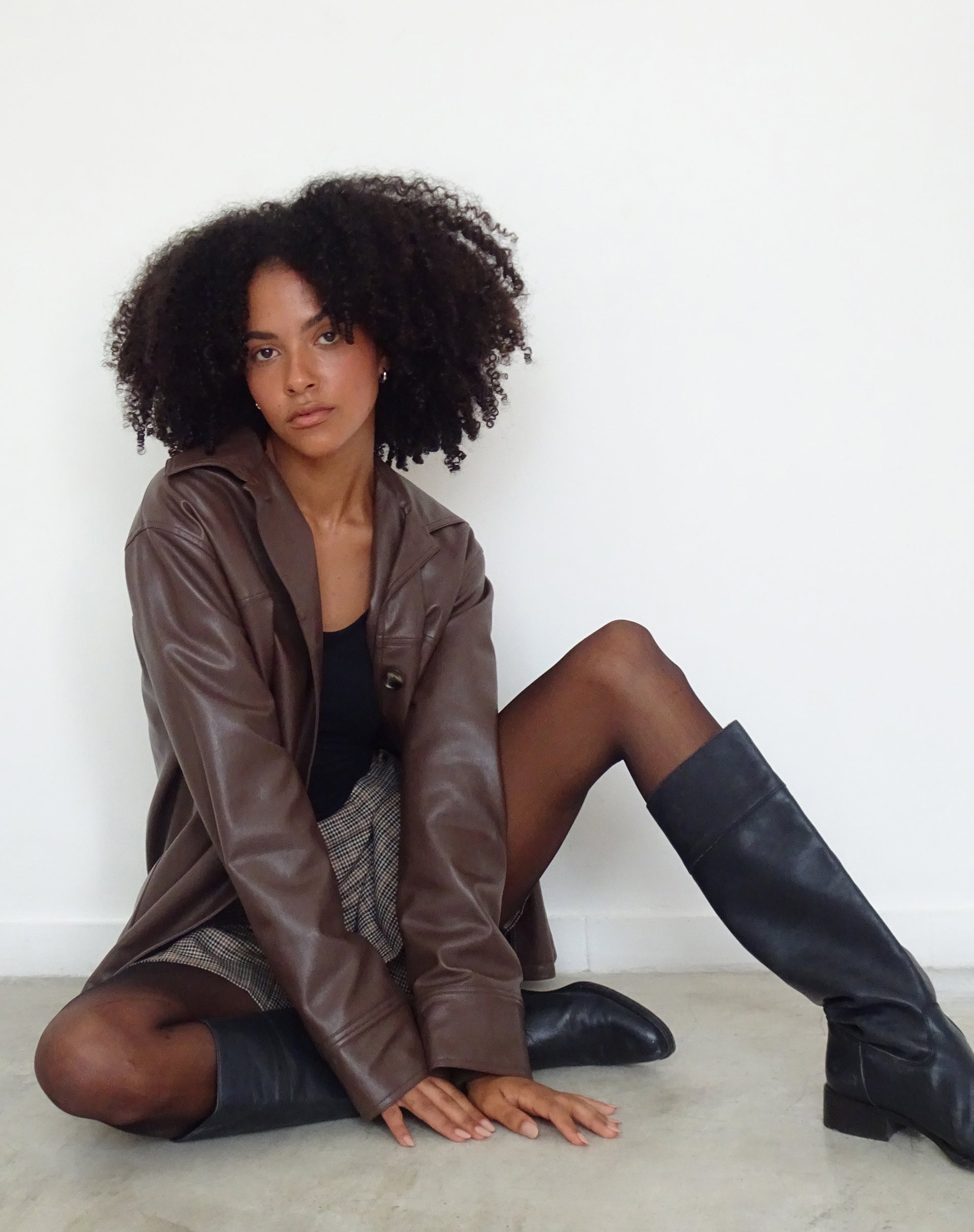Afbeelding van Walta Jacket in PU Truffelbruin