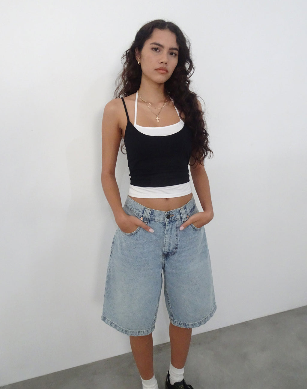 Willia Two Toned Vest Top in Zwart en Wit