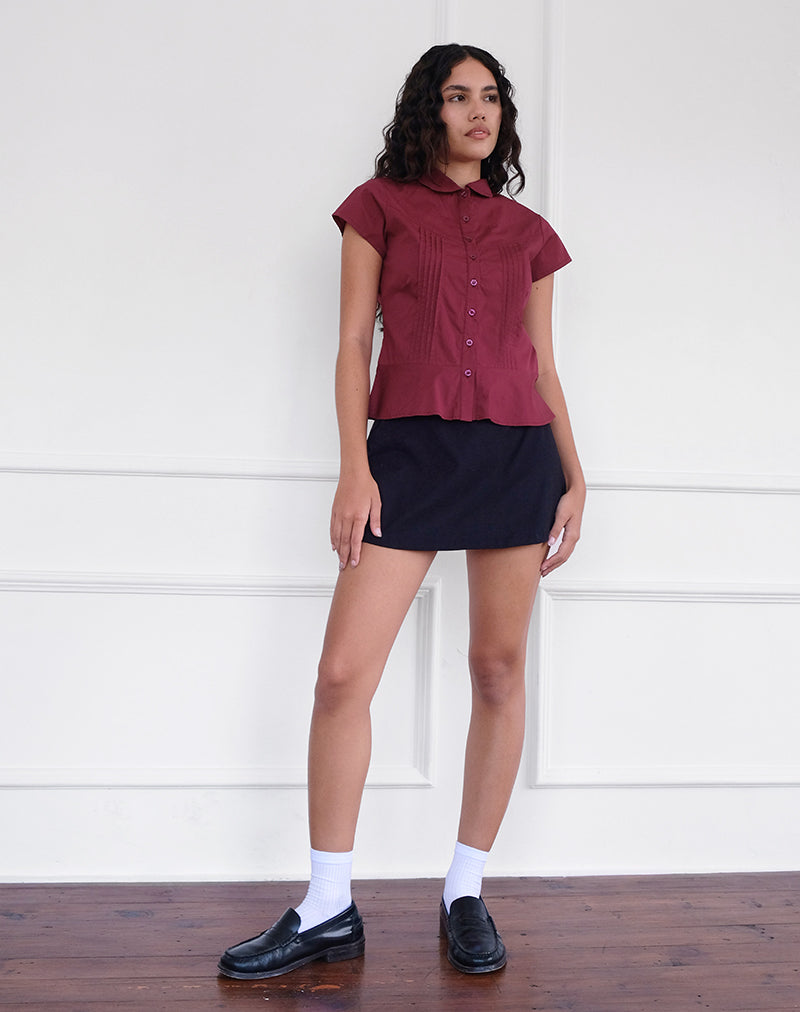 Afbeelding van Wilmot Blouse in Bourgondische Popeline