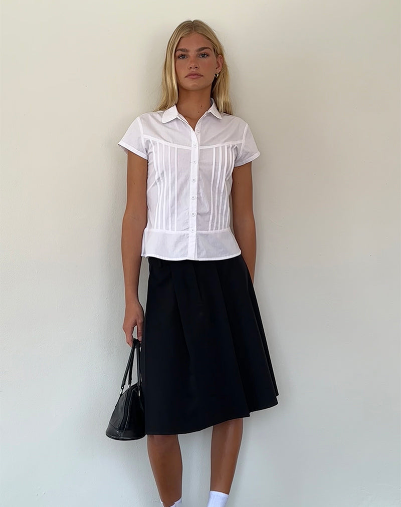 Wilmot Blouse in Wit Popeline