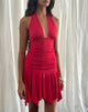 Afbeelding van Winslet Plunge Mini Dress in Slinky Red