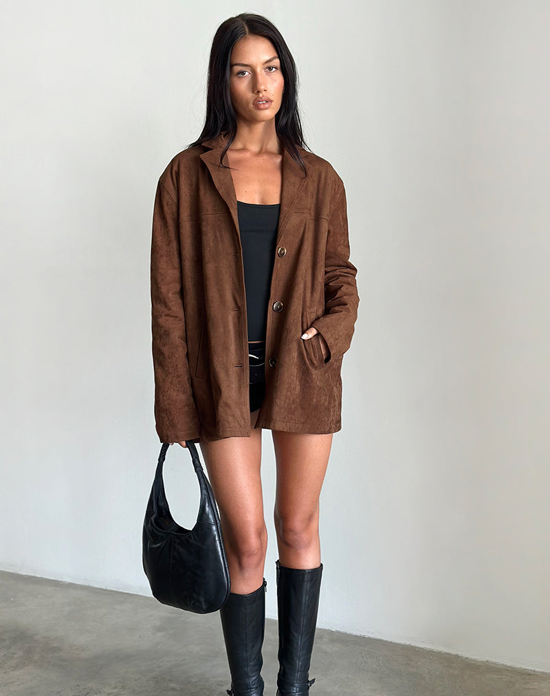 Afbeelding van Wita Jacket in Suede Bruin