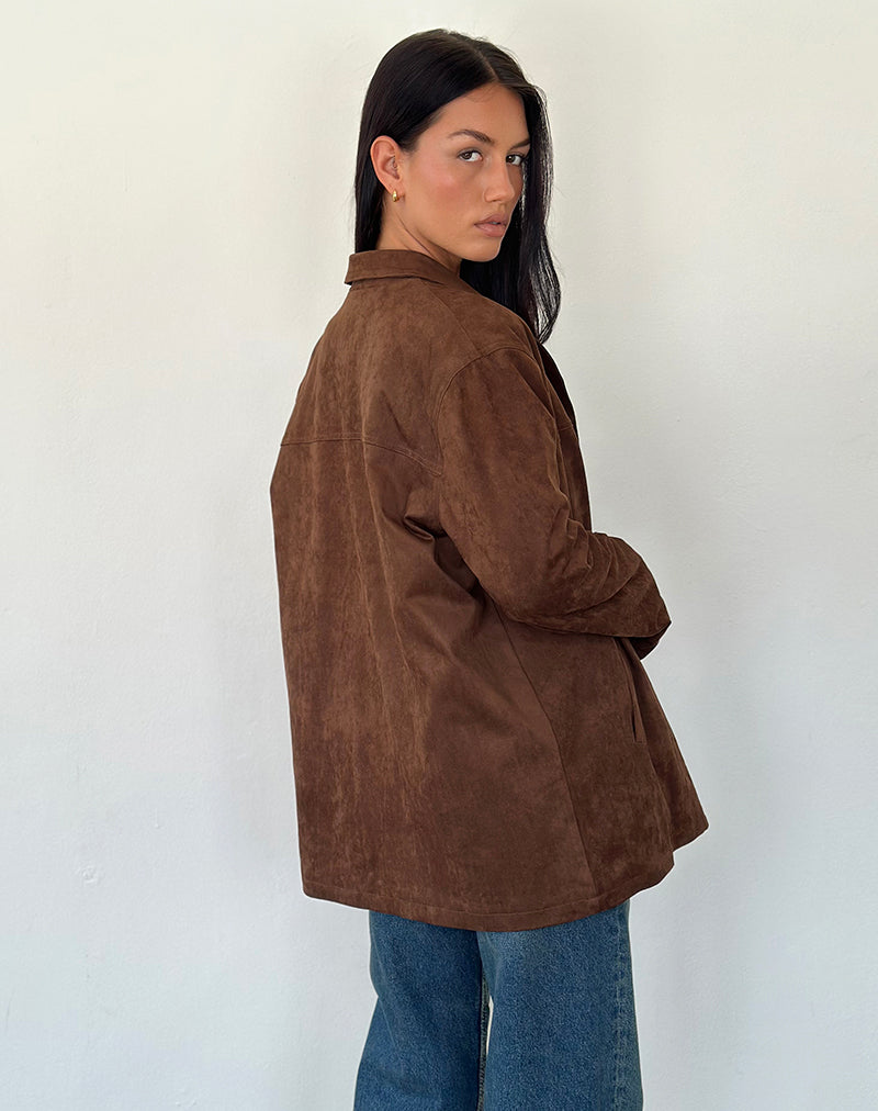 Afbeelding van Wita Jacket in Suede Bruin