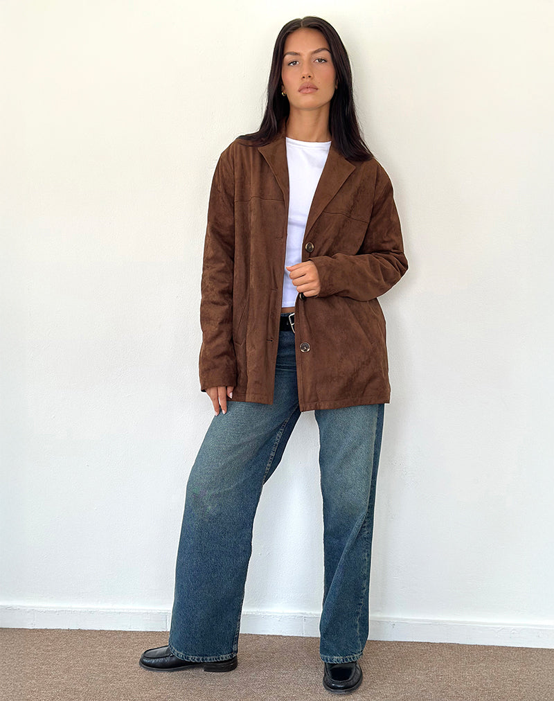 Afbeelding van Wita Jacket in Suede Bruin