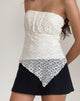 Afbeelding van Wuni Longline Bandeau Top in Kant Ivoor