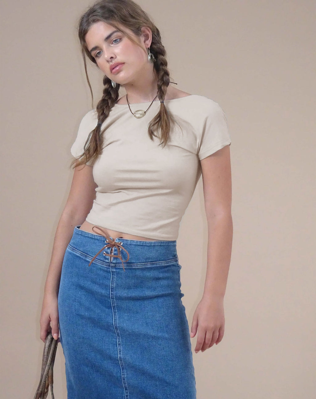 Xiwang Crop Top in Kokosmelk