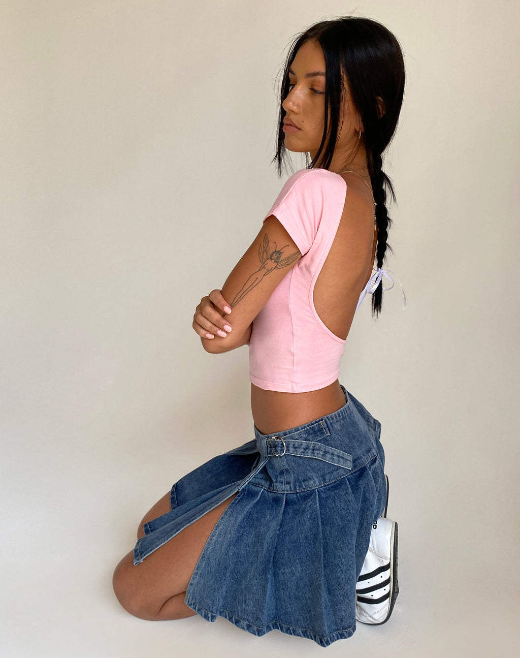 Xiwang Crop Top in Ballet Roze