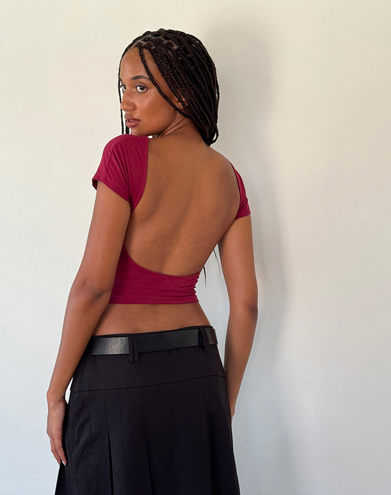 Afbeelding van Xiwang Crop Top in Bourgondië