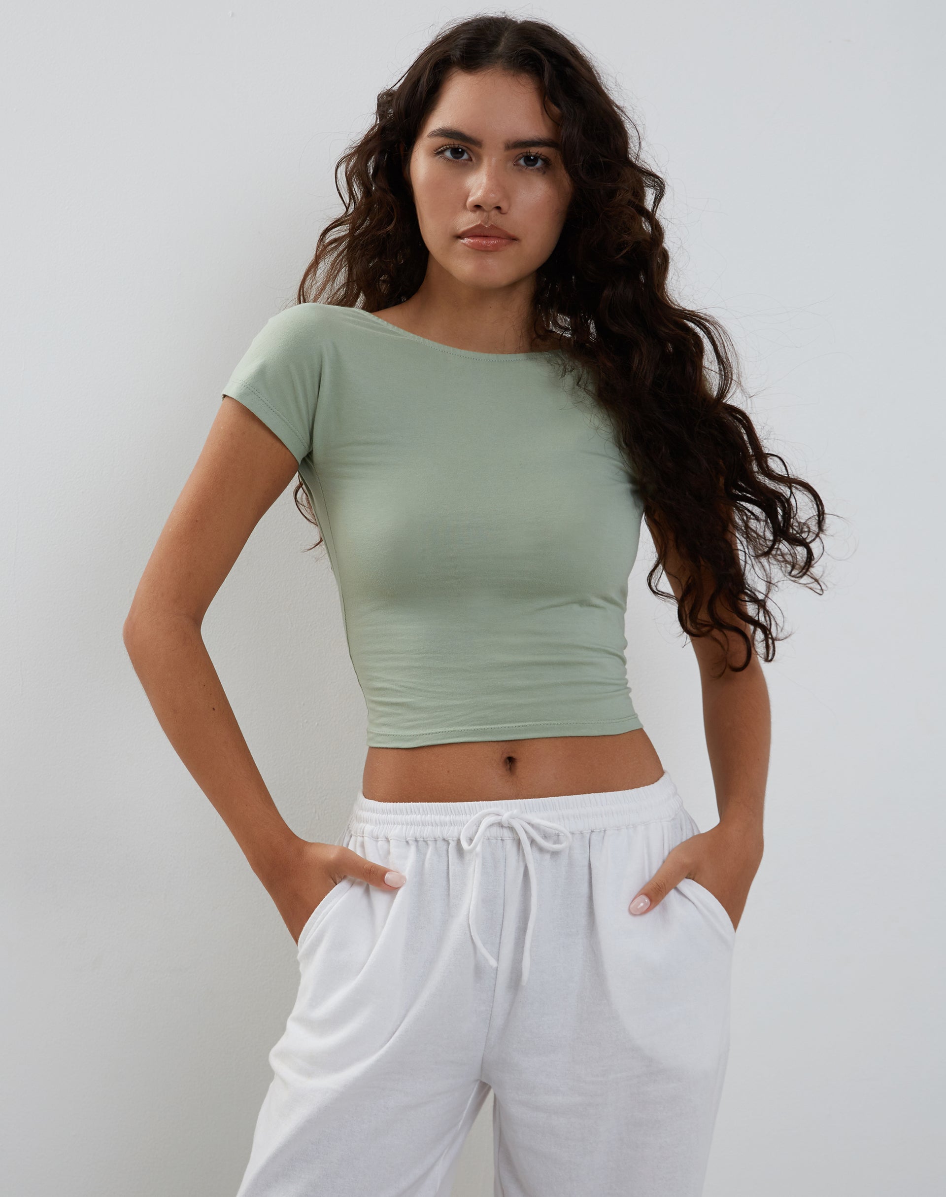 Afbeelding van Xiwang Crop Top in Desert Sage