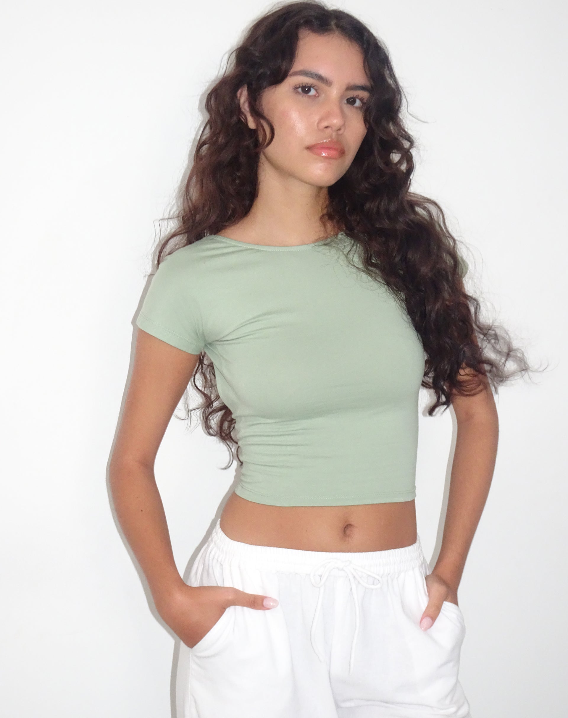 Afbeelding van Xiwang Crop Top in Desert Sage