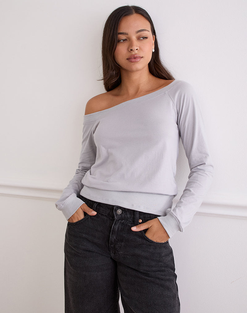 Yacin Slouchy Top in Zilver