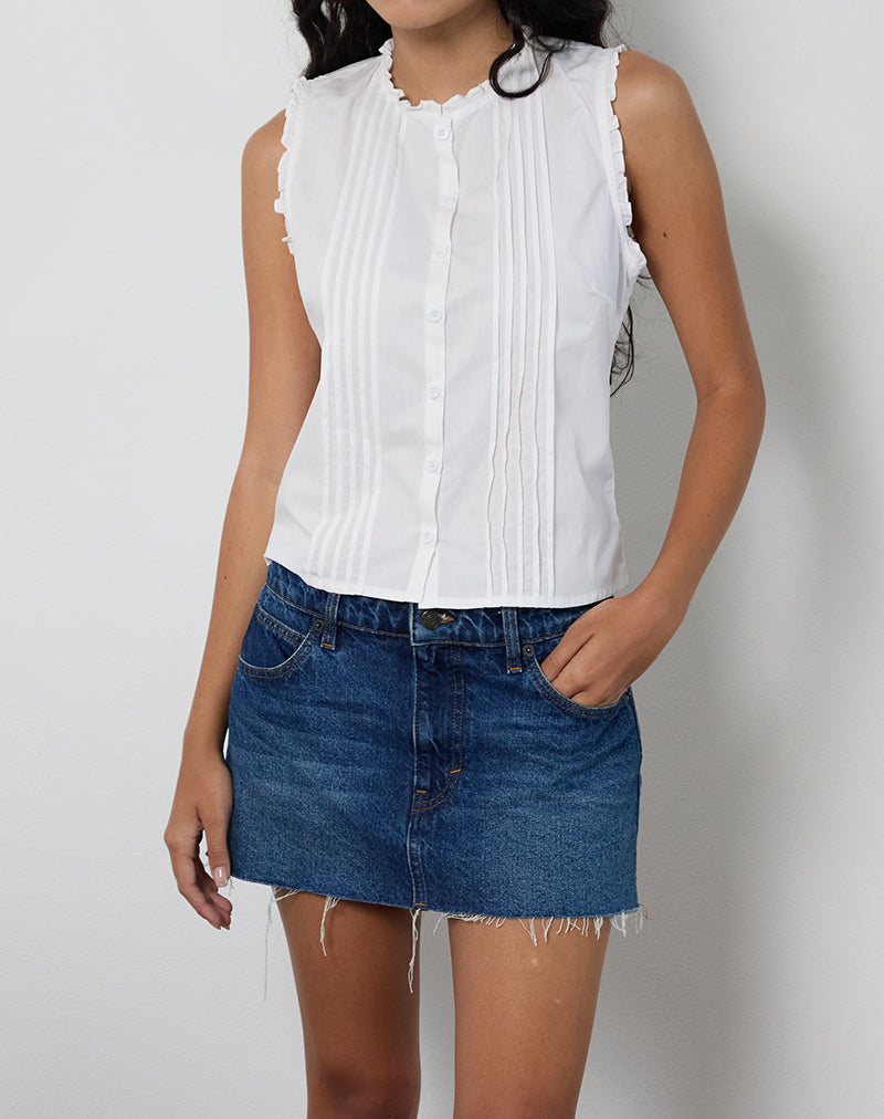 Afbeelding van Yara Blouse in Popeline Wit