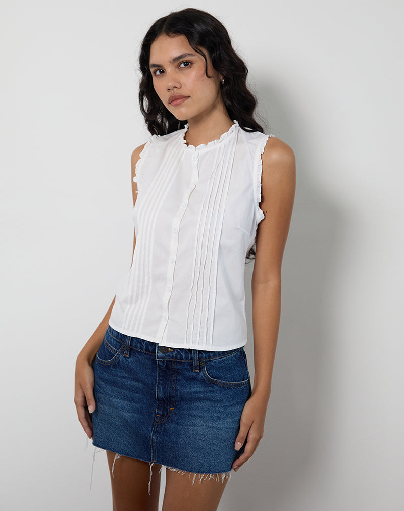 Afbeelding van Yara Blouse in Popeline Wit