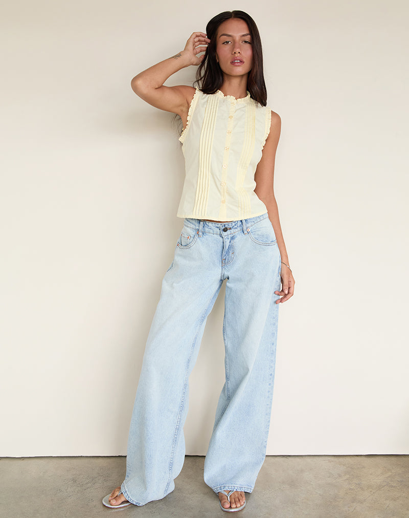 Yara Blouse in Popeline Citroen