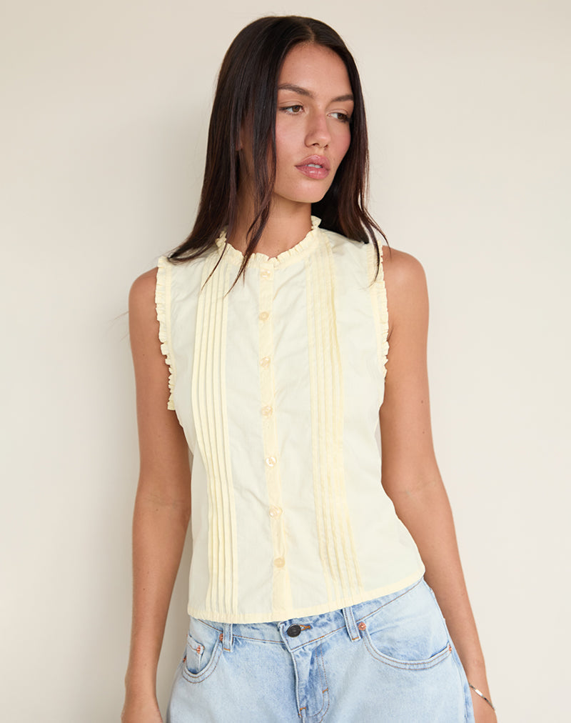 Afbeelding van Yara Blouse in Popeline Citroen