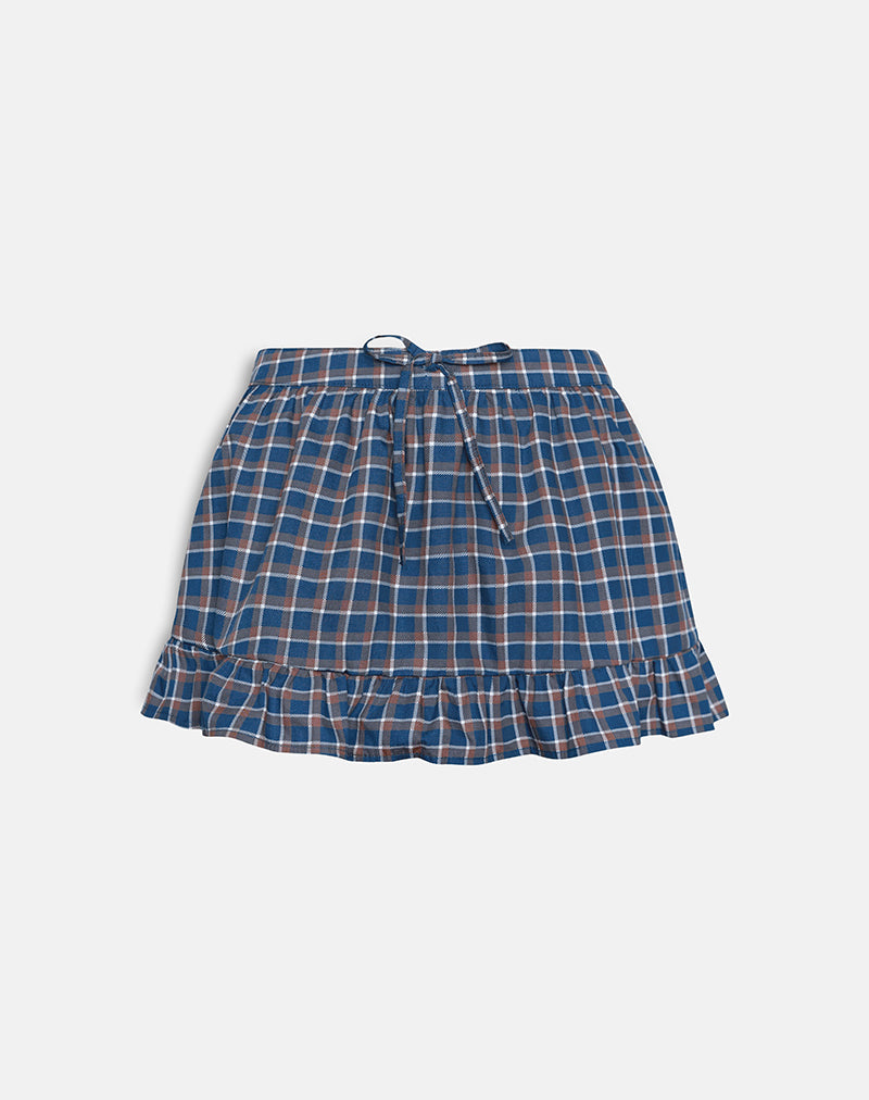 Afbeelding van Yasumi minirok in medium ruitblauw