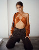 BEELD VAN Yessa Crop Top in fluweelroest