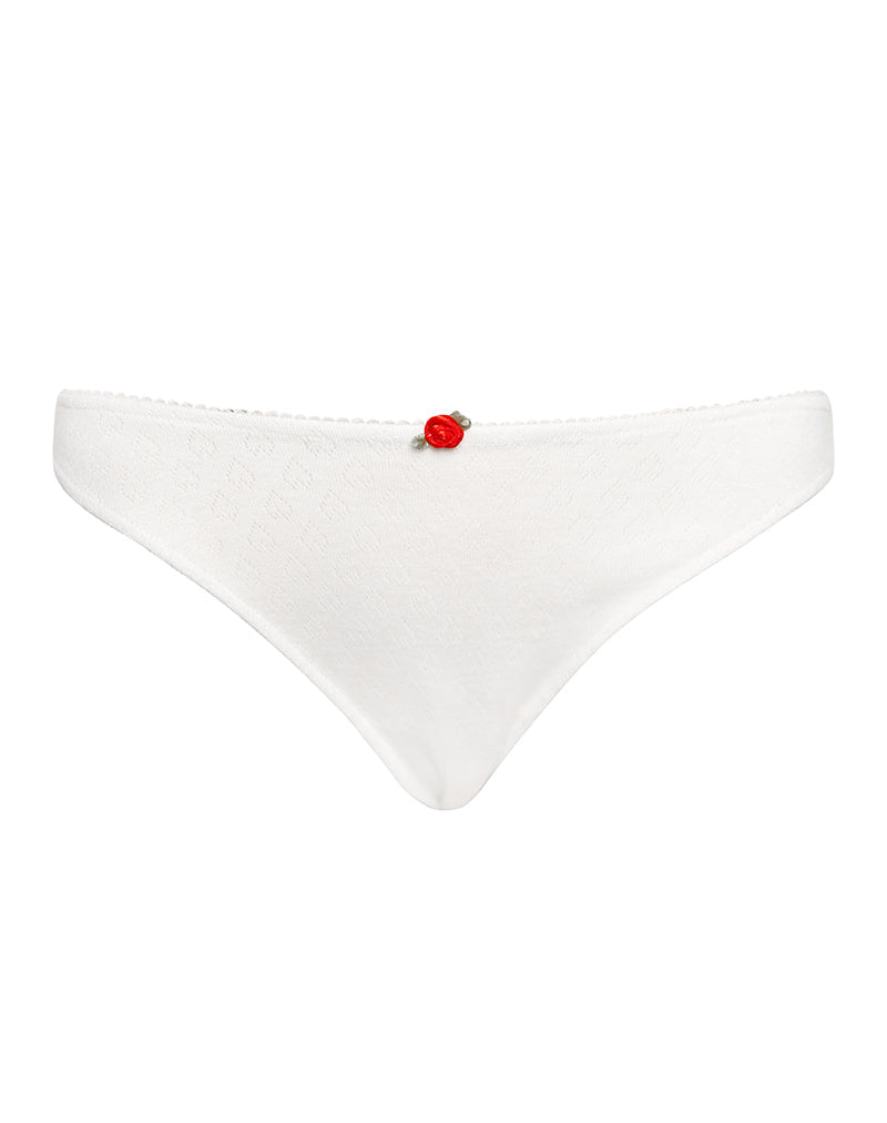 Afbeelding van Yinis Knickers in Pointelle Ivoor met franje
