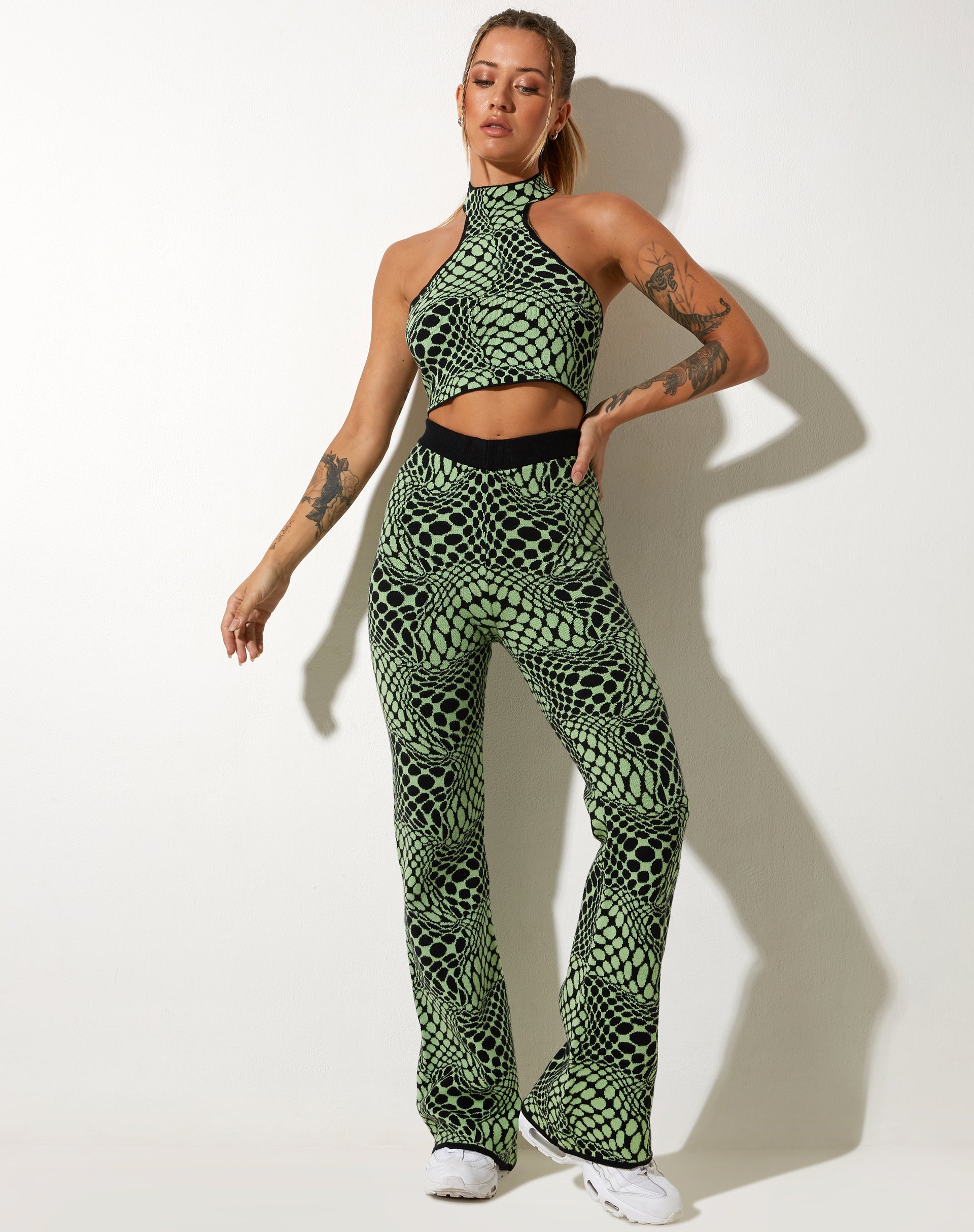 Afbeelding van Yuana broek in Geo Polka Arcadian groen
