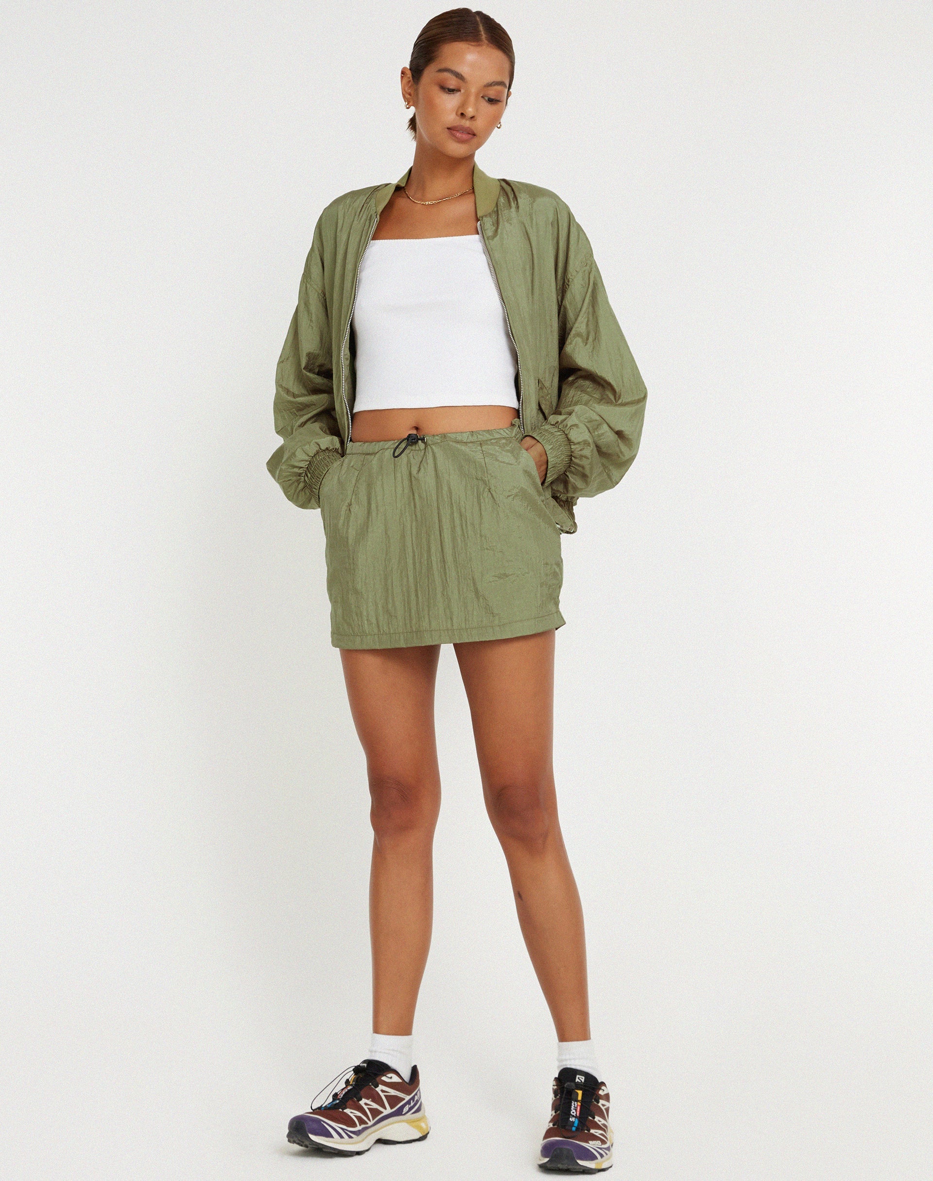 Afbeelding van Yuu Shell Jacket in Zilvergroen