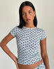 Afbeelding van Zagy T-shirt in Bloemenstreep